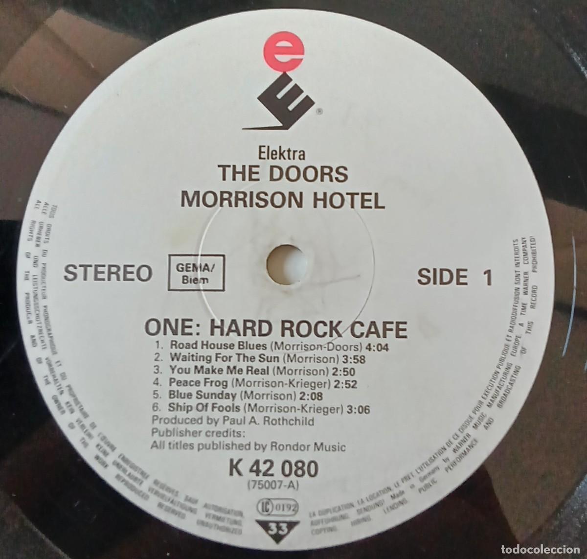Discos de vinilo: DOORS-Hard Rock Cafe/// Edt. Espa&ntilde;a Potd Abierta - Foto 2