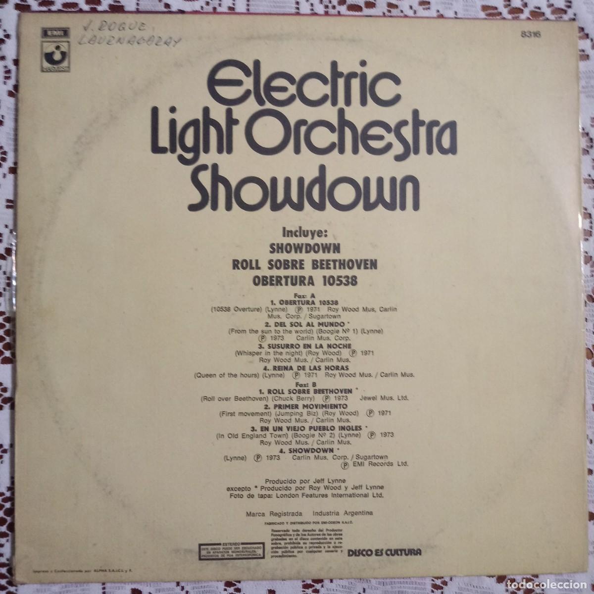 Discos de vinilo: Electric Light Orchestra (ELO) - Showdown (LP Argentina) - Foto 3