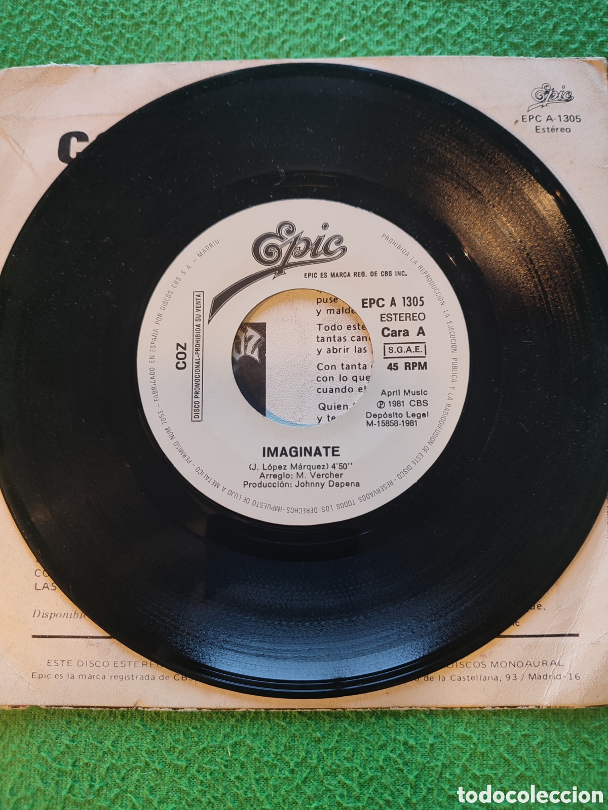 Discos de vinilo: Coz - Imag&iacute;nate/ De mal en peor - Foto 3