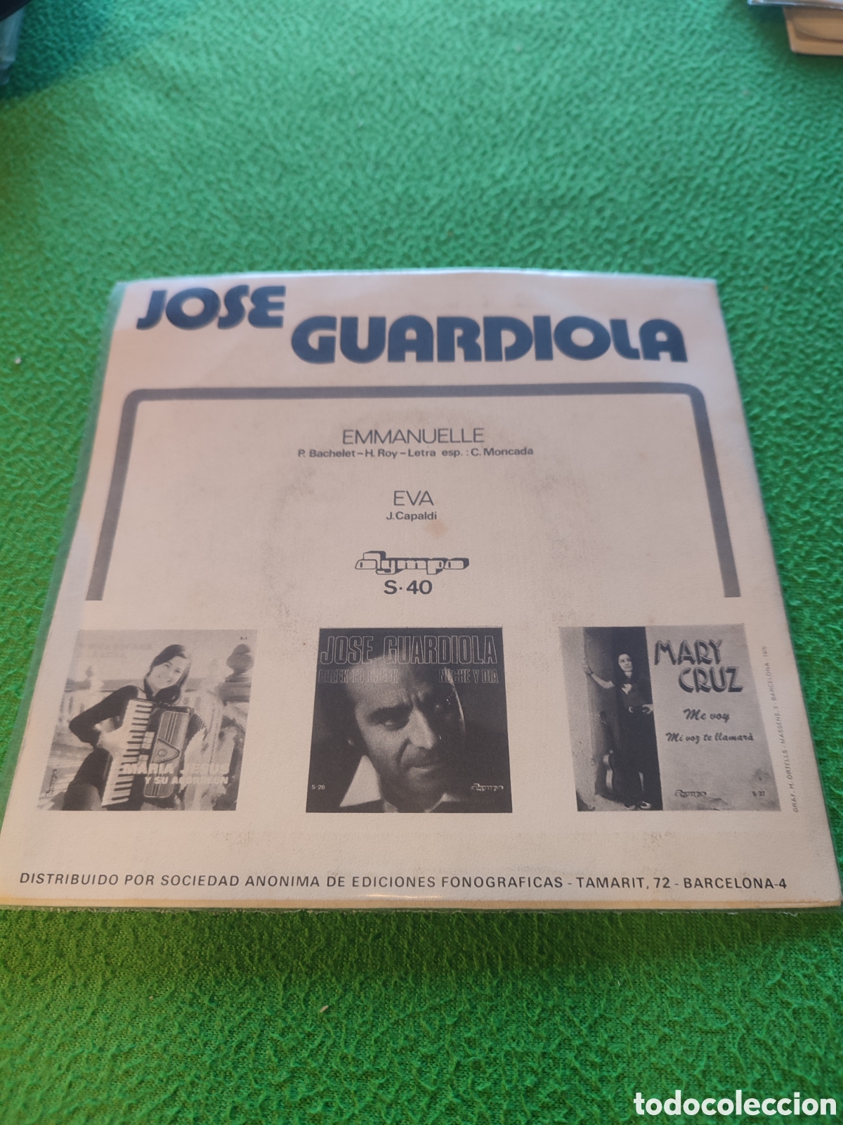 Discos de vinilo: Jos&eacute; Guardiola - Emmanuelle / Eva - Foto 2