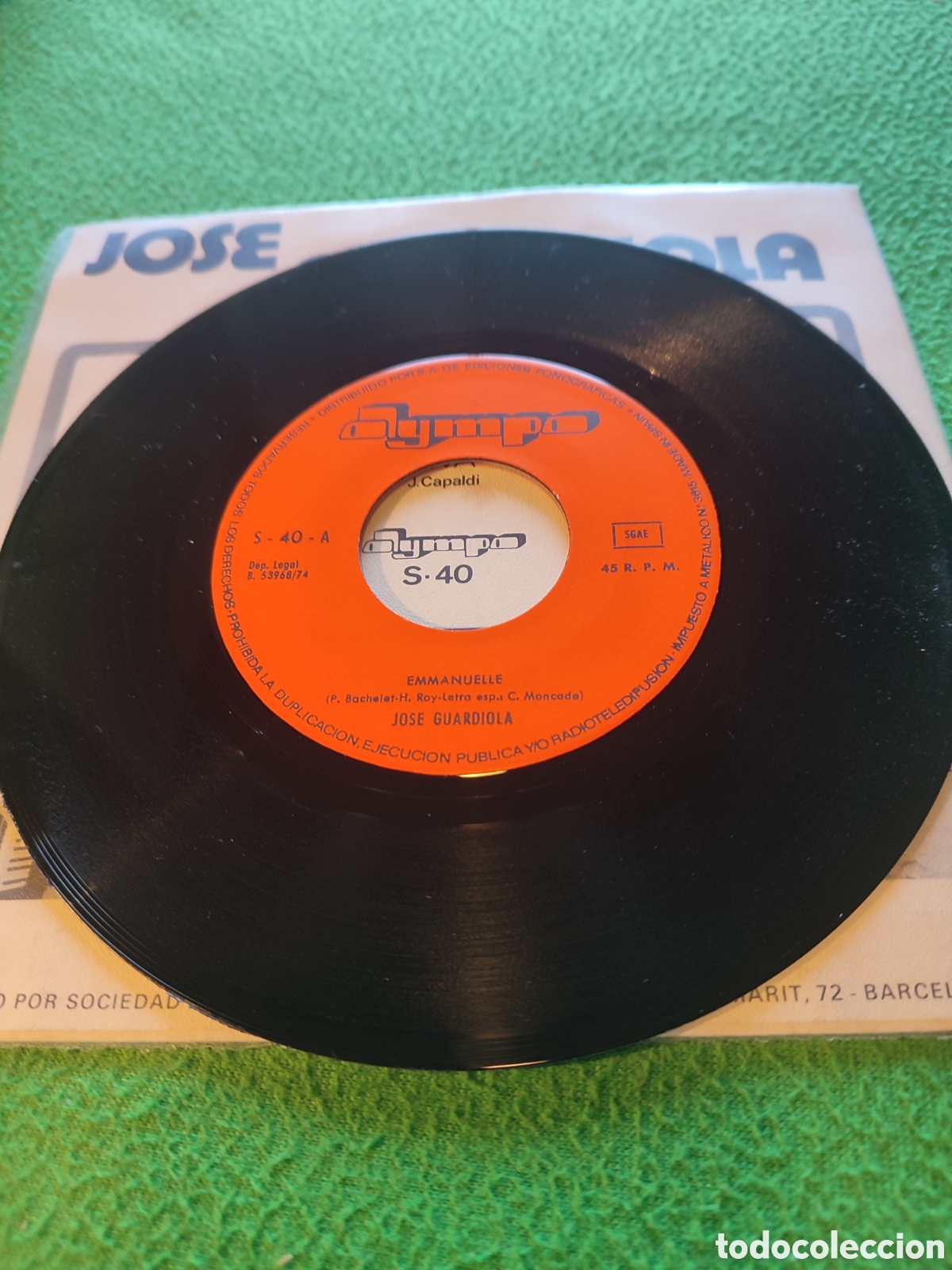 Discos de vinilo: Jos&eacute; Guardiola - Emmanuelle / Eva - Foto 3