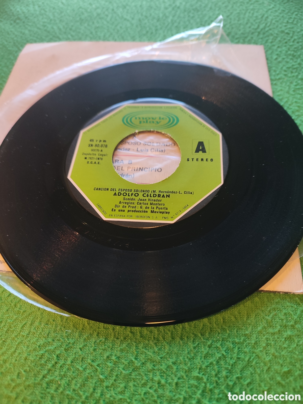 Discos de vinilo: Adolfo Celdran - Canci&oacute;n del esposo soldado - Foto 3
