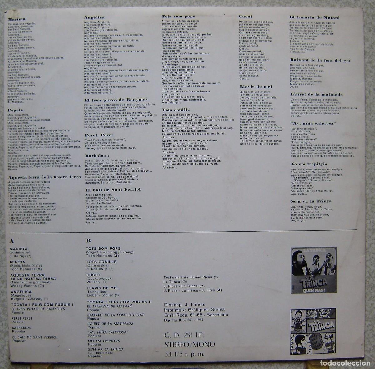 Discos de vinilo: LA TRINCA.TOTS SOM POPS - Foto 2