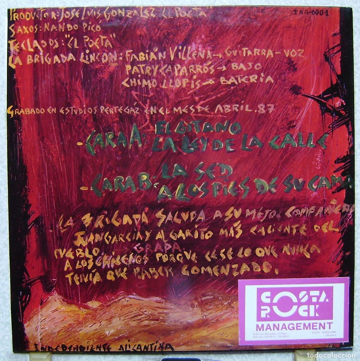 Discos de vinilo: LA BRIGADA LINCOLN....EX - Foto 2
