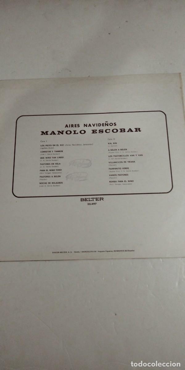 Discos de vinilo: Manolo Escobar Aires Navide&ntilde;os - Foto 2