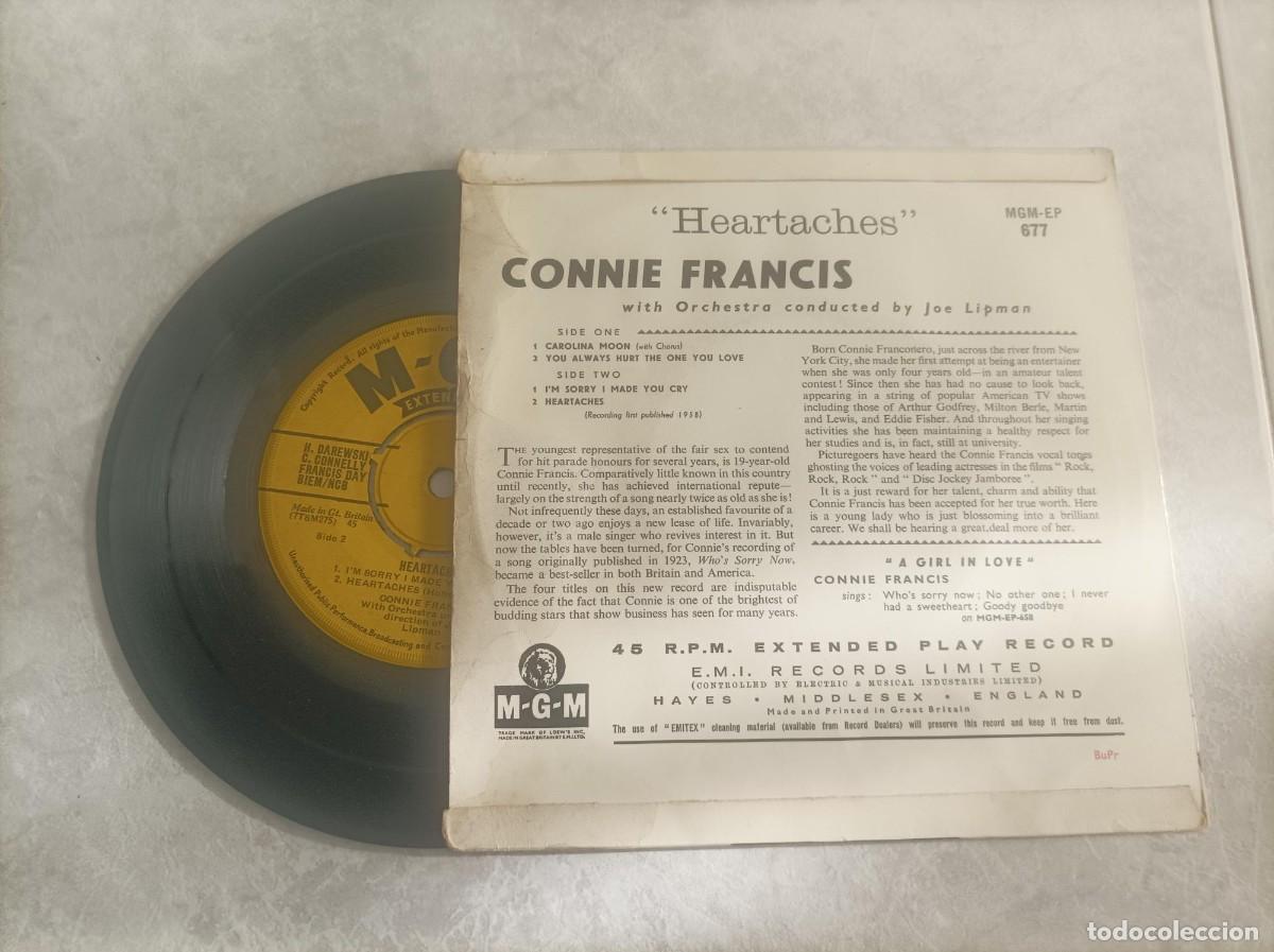 Discos de vinilo: Connie Francis ep original Uk - Foto 2