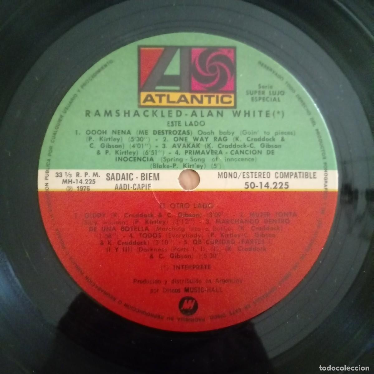 Discos de vinilo: Alan White (YES) Ramshackled (LP Argentina) - Foto 2
