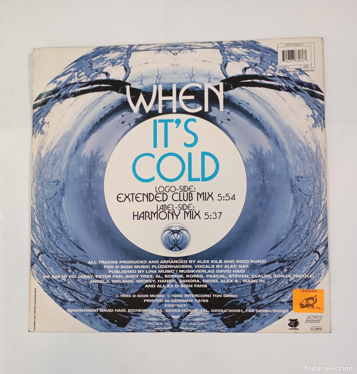 Discos de vinilo: D-SIGN. WHEN ITS COLD. MAXI-SINGLE. TDKDA10 - Foto 2