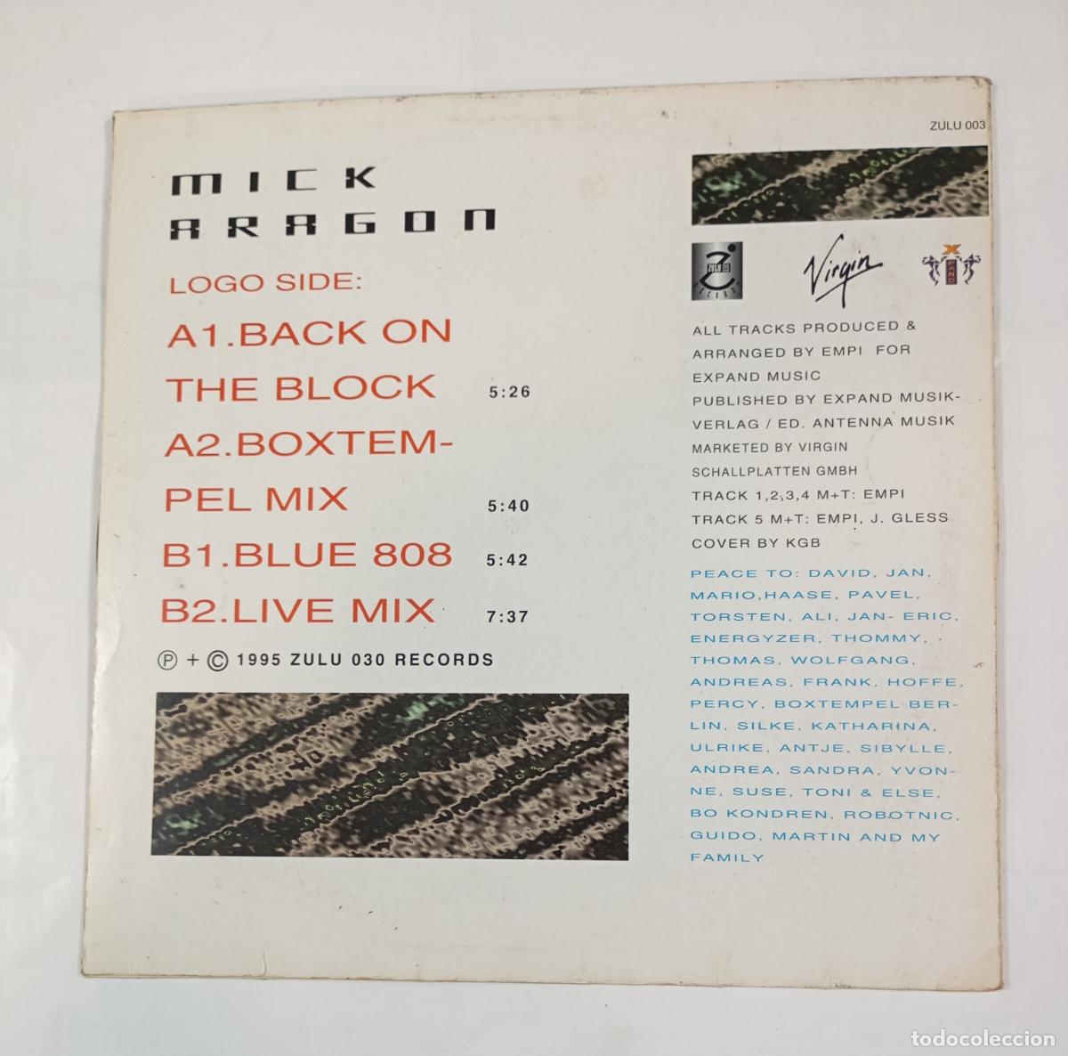 Discos de vinilo: Back On The Block. Mick Aragon. MAXI-SINGLE. TDKDA11 - Foto 2