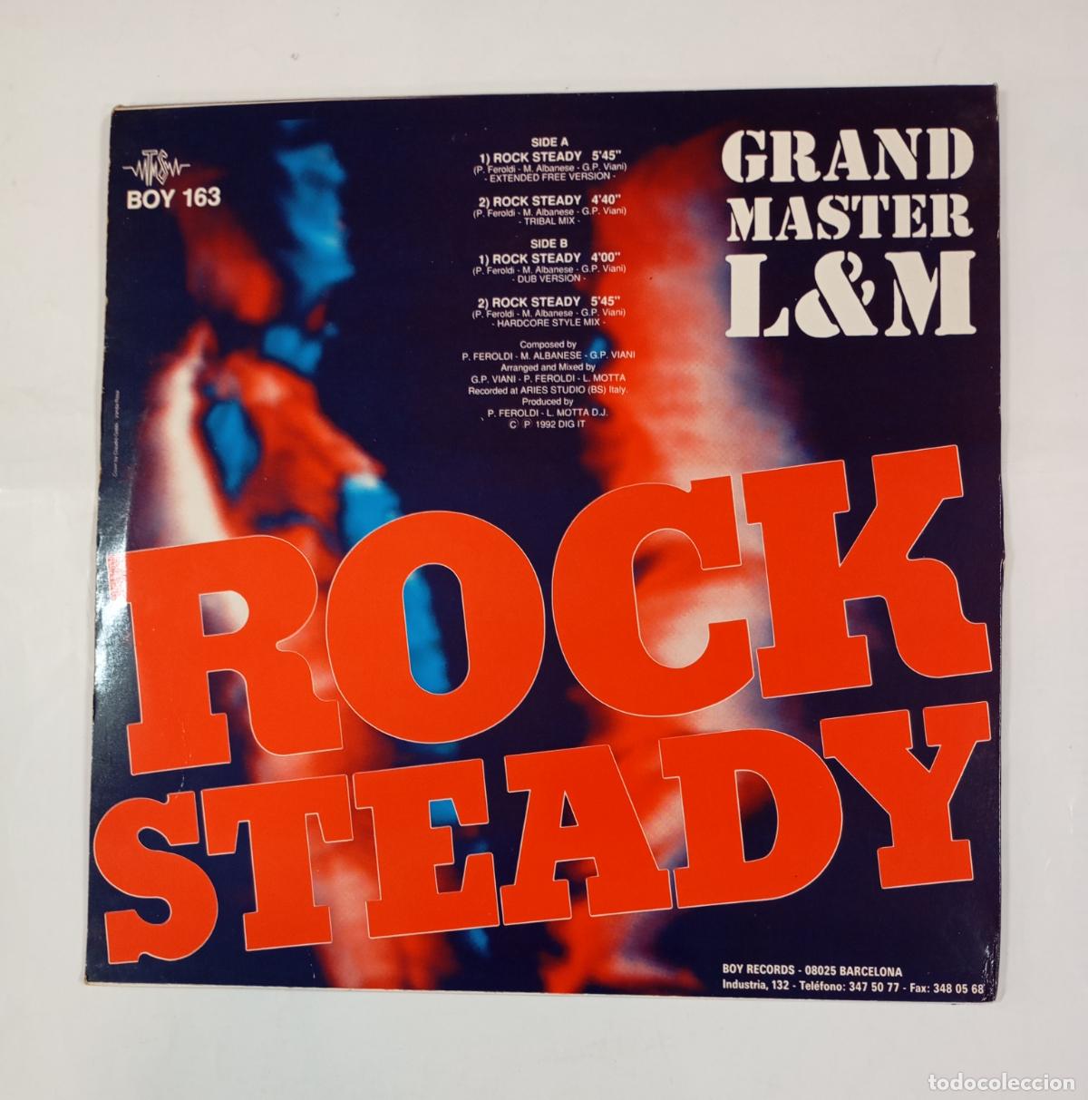 Discos de vinilo: GRAND MASTER L&M - ROCK STEADY. MAXI-SINGLE. TDKDA11 - Foto 2