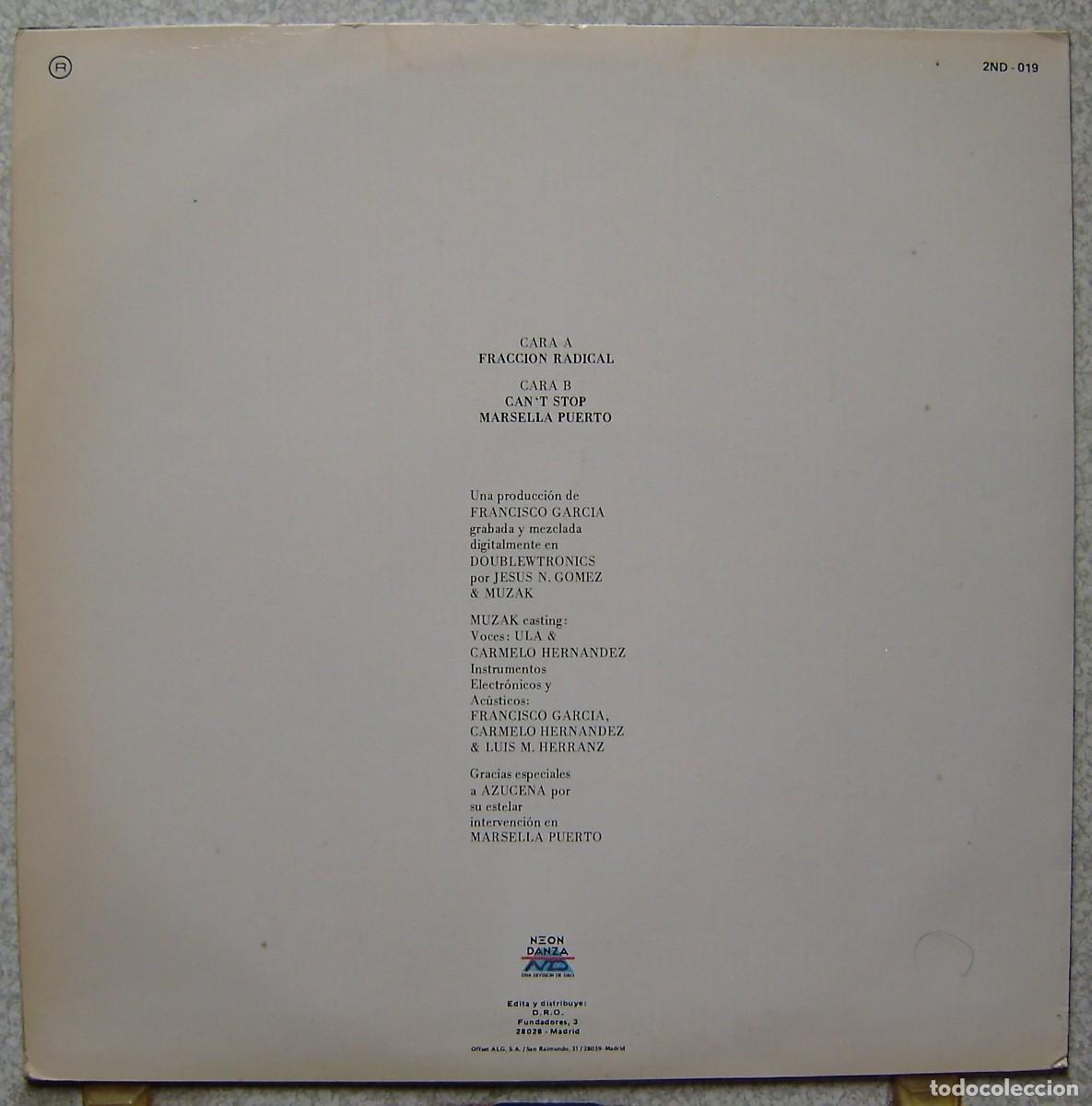 Discos de vinilo: MUZAK.FRACCION RADICAL....MAXI - Foto 2