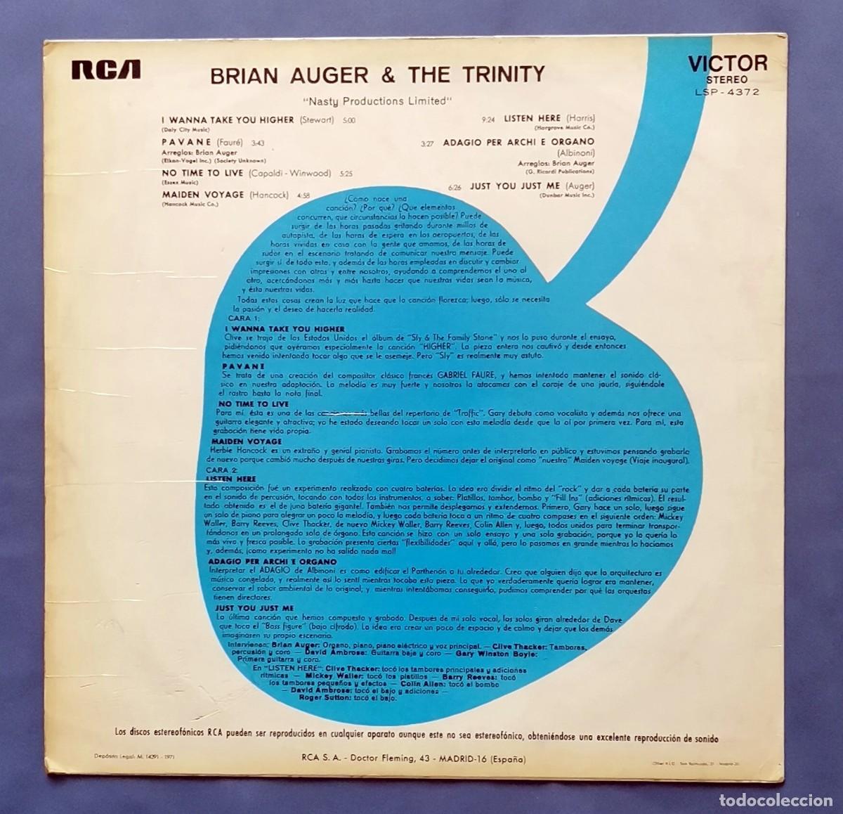 Discos de vinilo: Brian Auger & The Trinity - Befour LP &iexcl;&iexcl;&iexcl;PORTADA S&Oacute;LO!!! - Foto 2