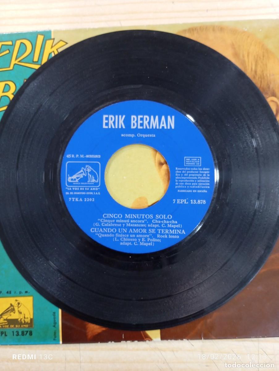 Discos de vinilo: EP ERIK BERMAN - MARIA + 3 CANCIONES - Foto 3