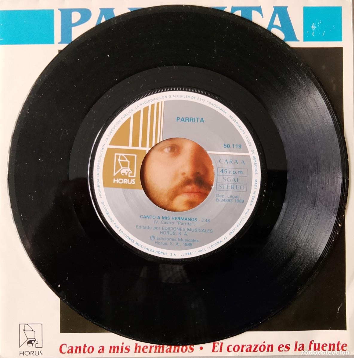 Discos de vinilo: Parrita. Canto a mis hermanos. Vinilo single. - Foto 3