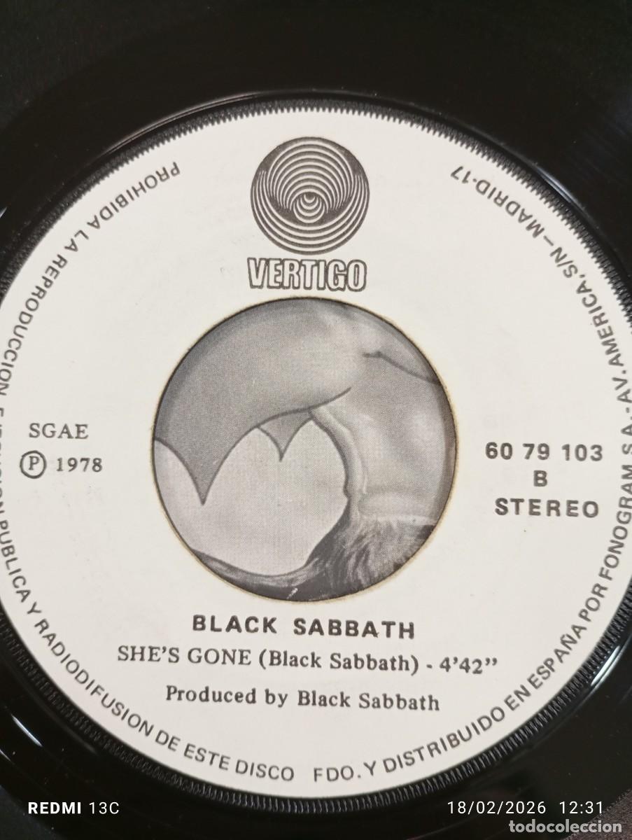 Discos de vinilo: SINGLE BLACK SABBATH NEVER SAY DIE / SHES GONE - Foto 4