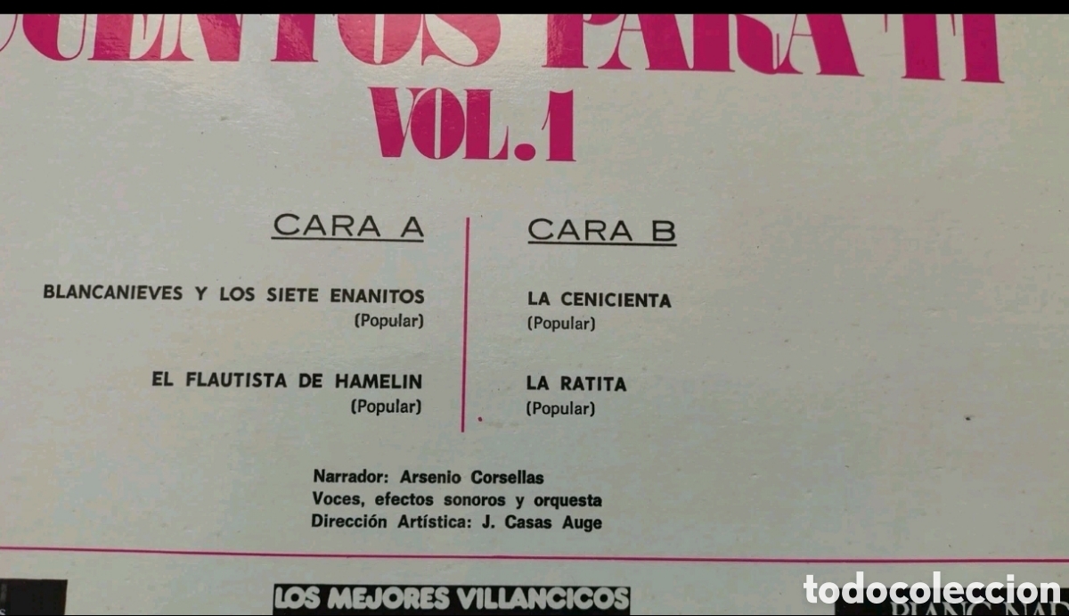 Discos de vinilo: Cuentos para ti vol. 1 - Foto 2