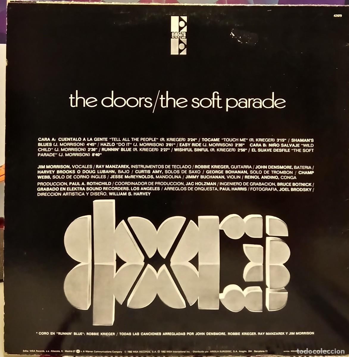 Discos de vinilo: DOORS- The Soft Parade/// Edt 1982 Espa&ntilde;a VG++ - Foto 2