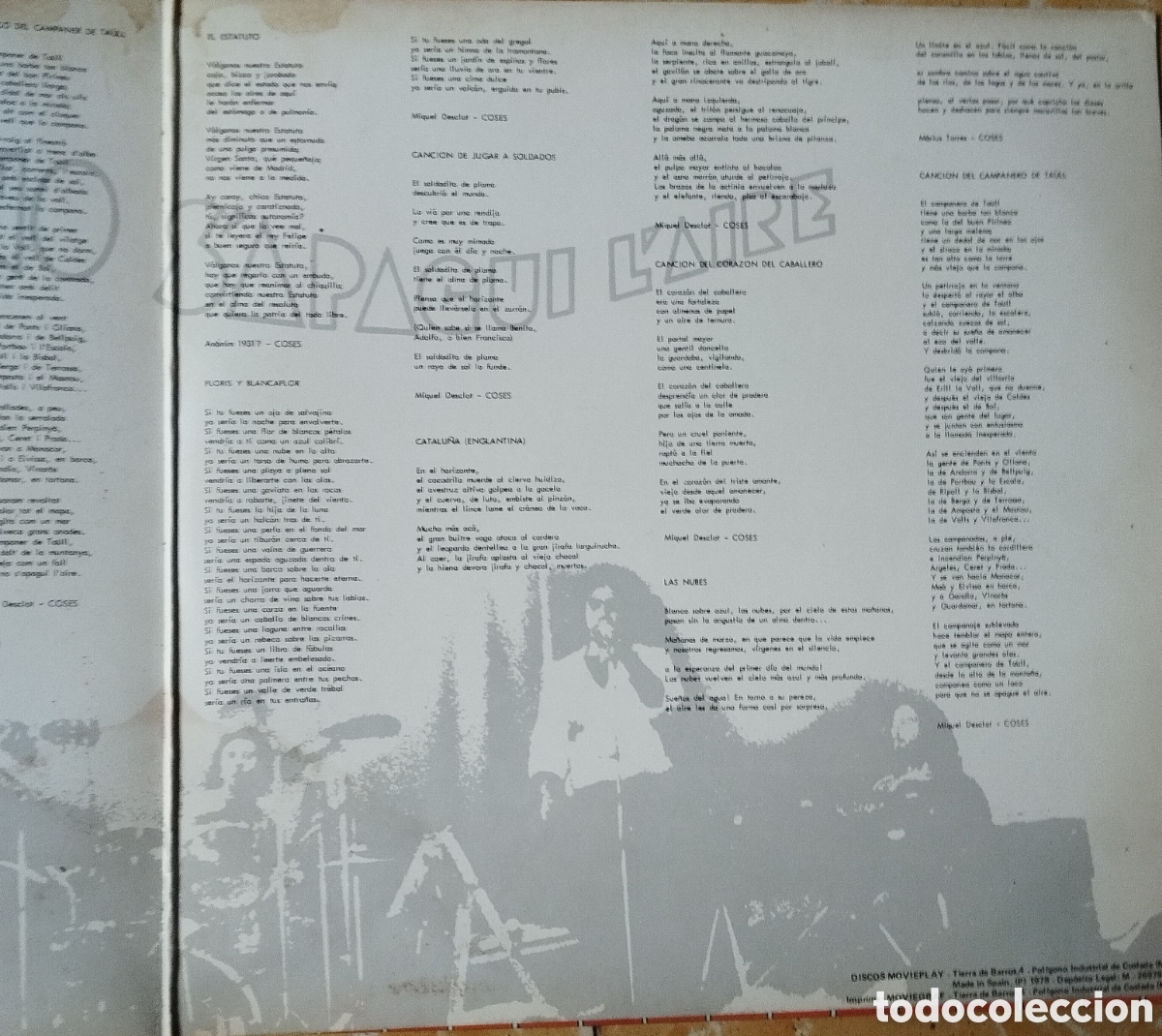 Discos de vinilo: Coses - Perqu&egrave; no sapagui laire - LP - Foto 6