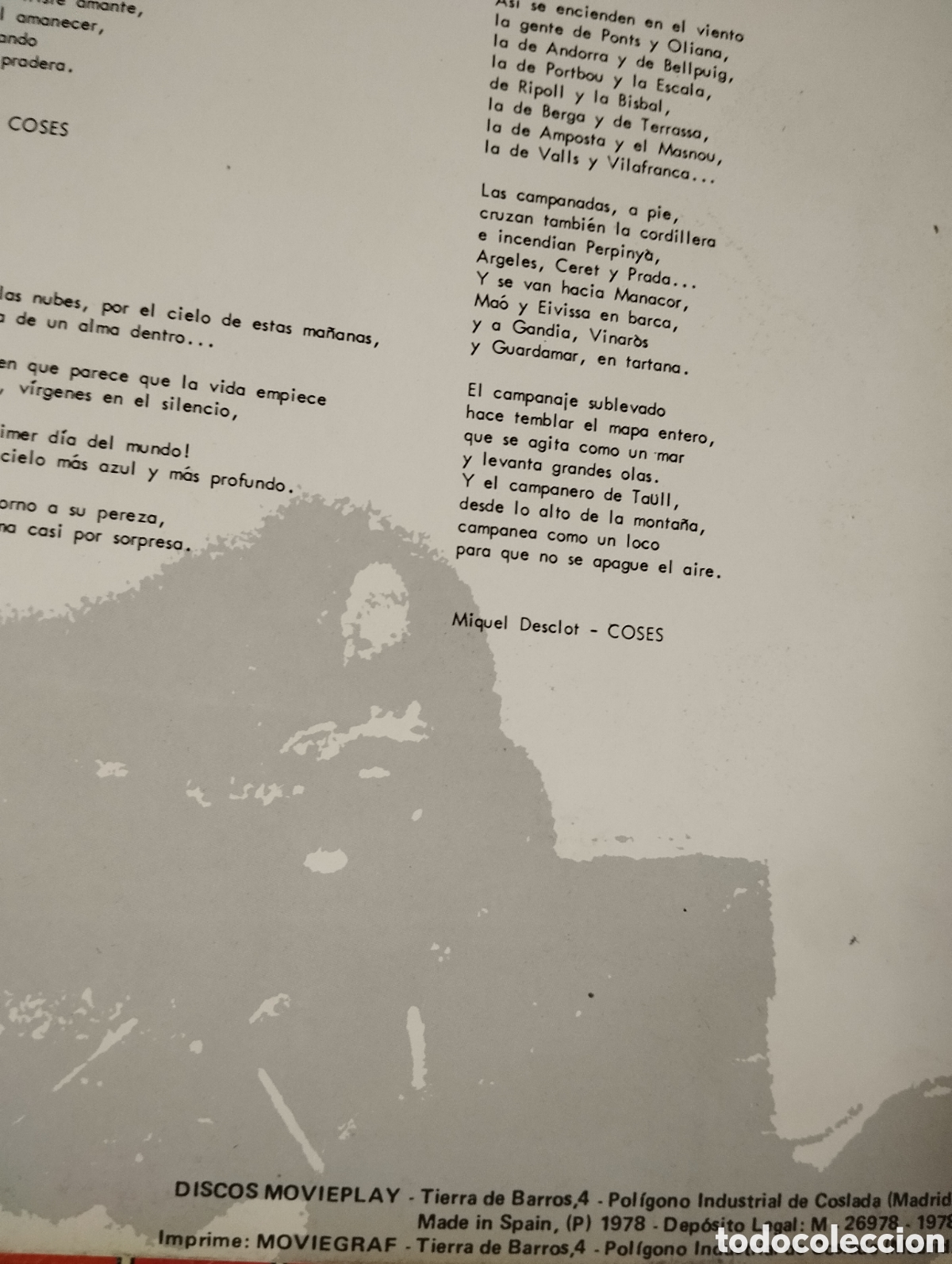 Discos de vinilo: Coses - Perqu&egrave; no sapagui laire - LP - Foto 8