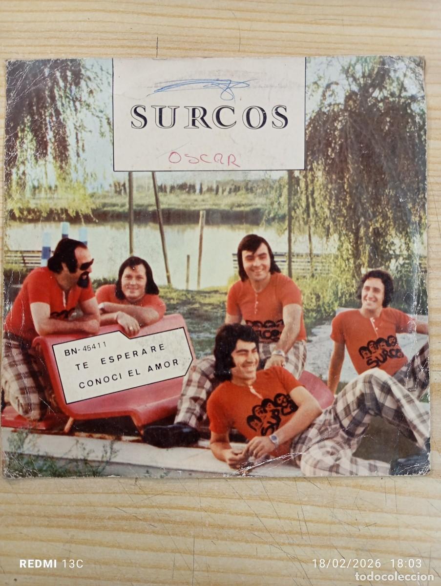 Discos de vinilo: SINGLE LOS SURCOS TE ESPERARE / CONOCI EL AMOR - Foto 1