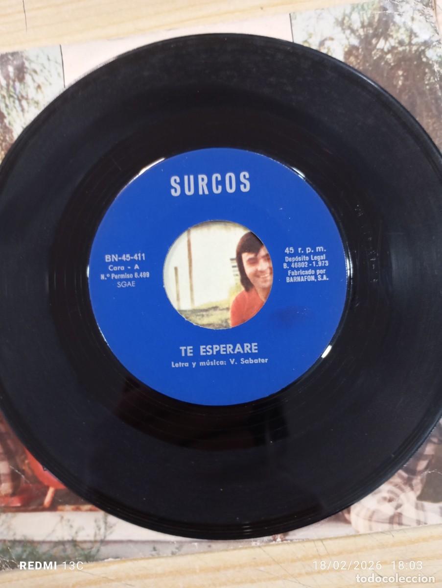 Discos de vinilo: SINGLE LOS SURCOS TE ESPERARE / CONOCI EL AMOR - Foto 4
