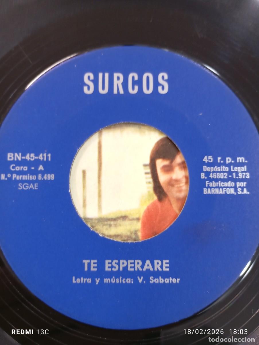 Discos de vinilo: SINGLE LOS SURCOS TE ESPERARE / CONOCI EL AMOR - Foto 5