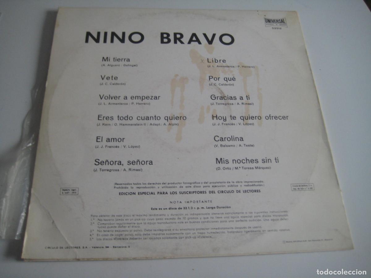Discos de vinilo: Nino Bravo - Pergola LP 1973 - Foto 2