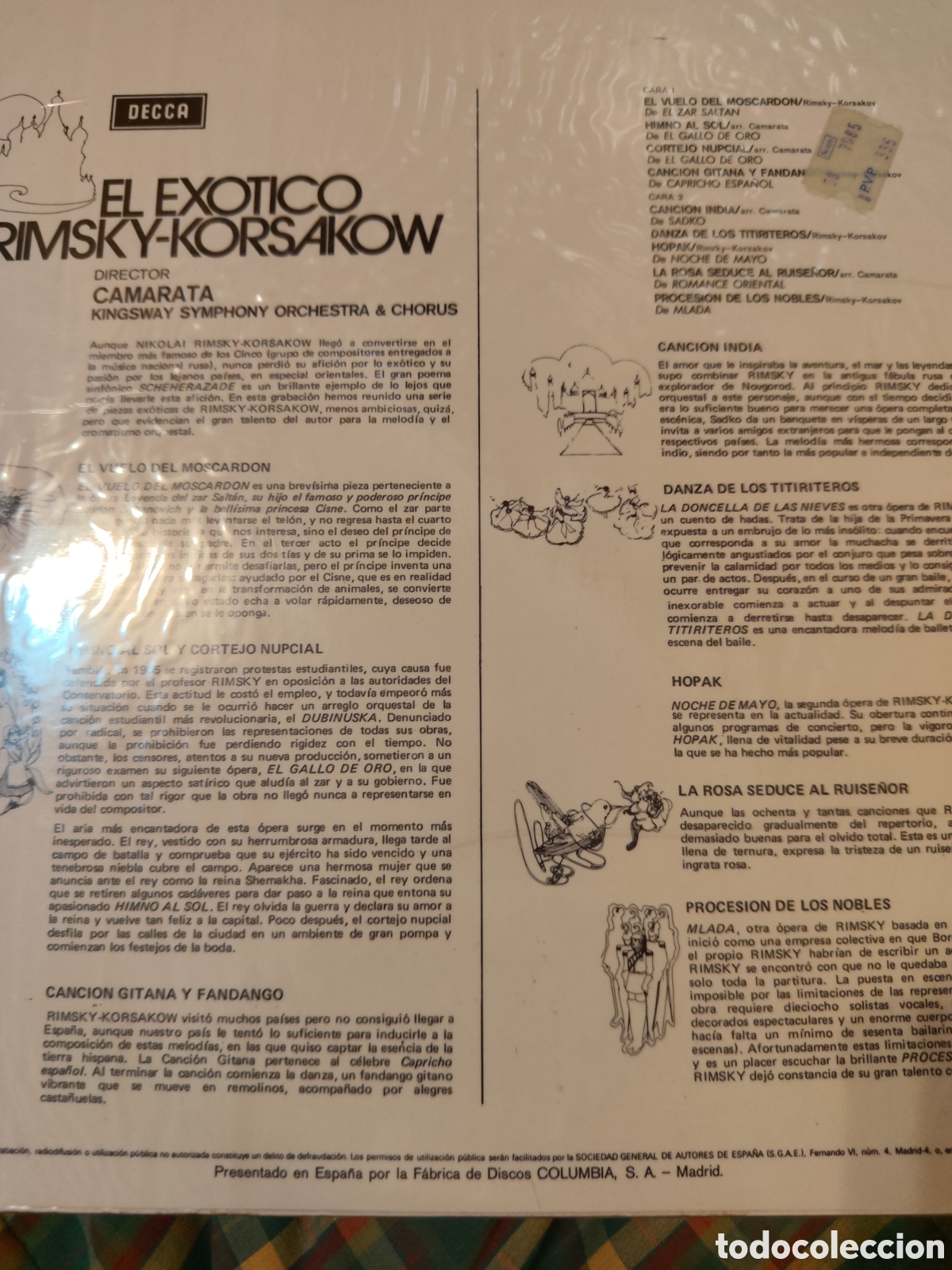 Discos de vinilo: El ex&oacute;tico Rimsky Korsakov - Foto 2