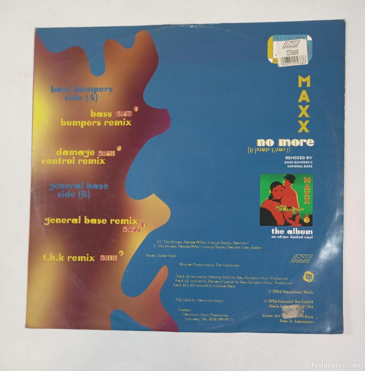 Discos de vinilo: No More. I Cant Stand It. Maxx, MAXI-SINGLE. TDKDA84 - Foto 2