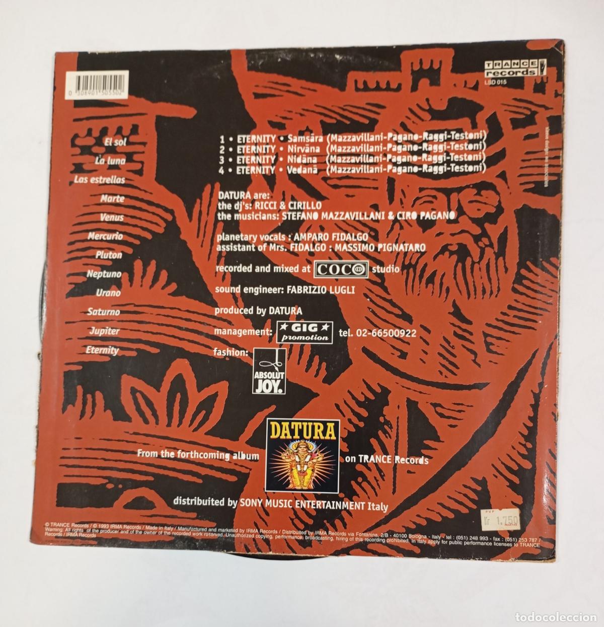 Discos de vinilo: DATURA. ETERNITY. MAXI-SINGLE. TDKDA84 - Foto 2