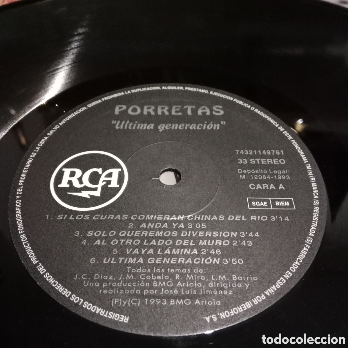 Discos de vinilo: PORRETAS - ULTIMA GENERACION - LP - Foto 4