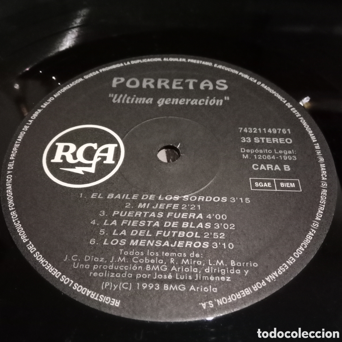 Discos de vinilo: PORRETAS - ULTIMA GENERACION - LP - Foto 5
