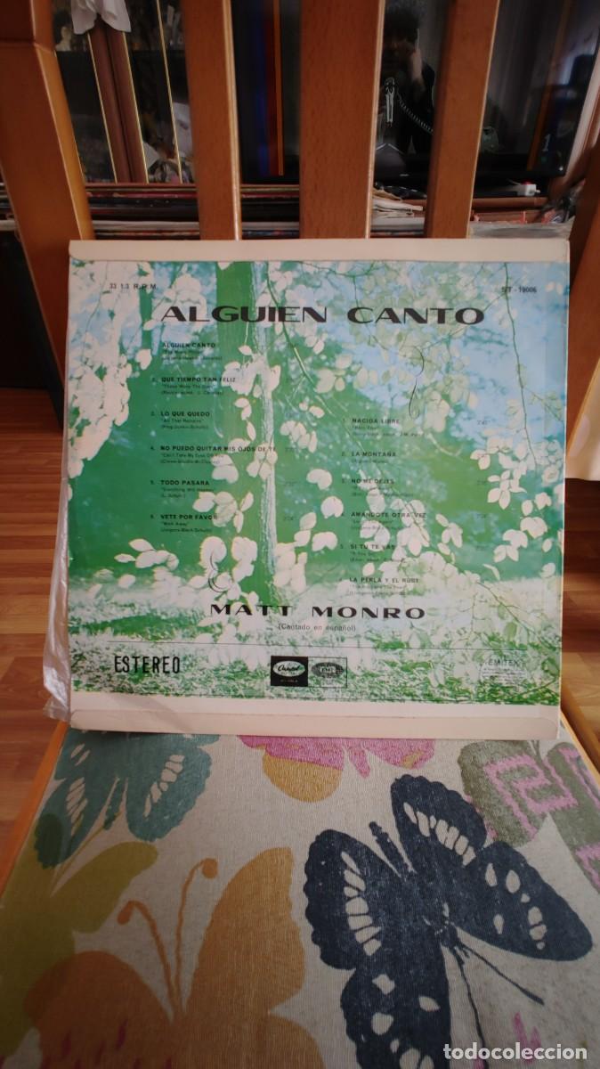 Discos de vinilo: MATT MONRO-LP ALGUIEN CANTO - Foto 2