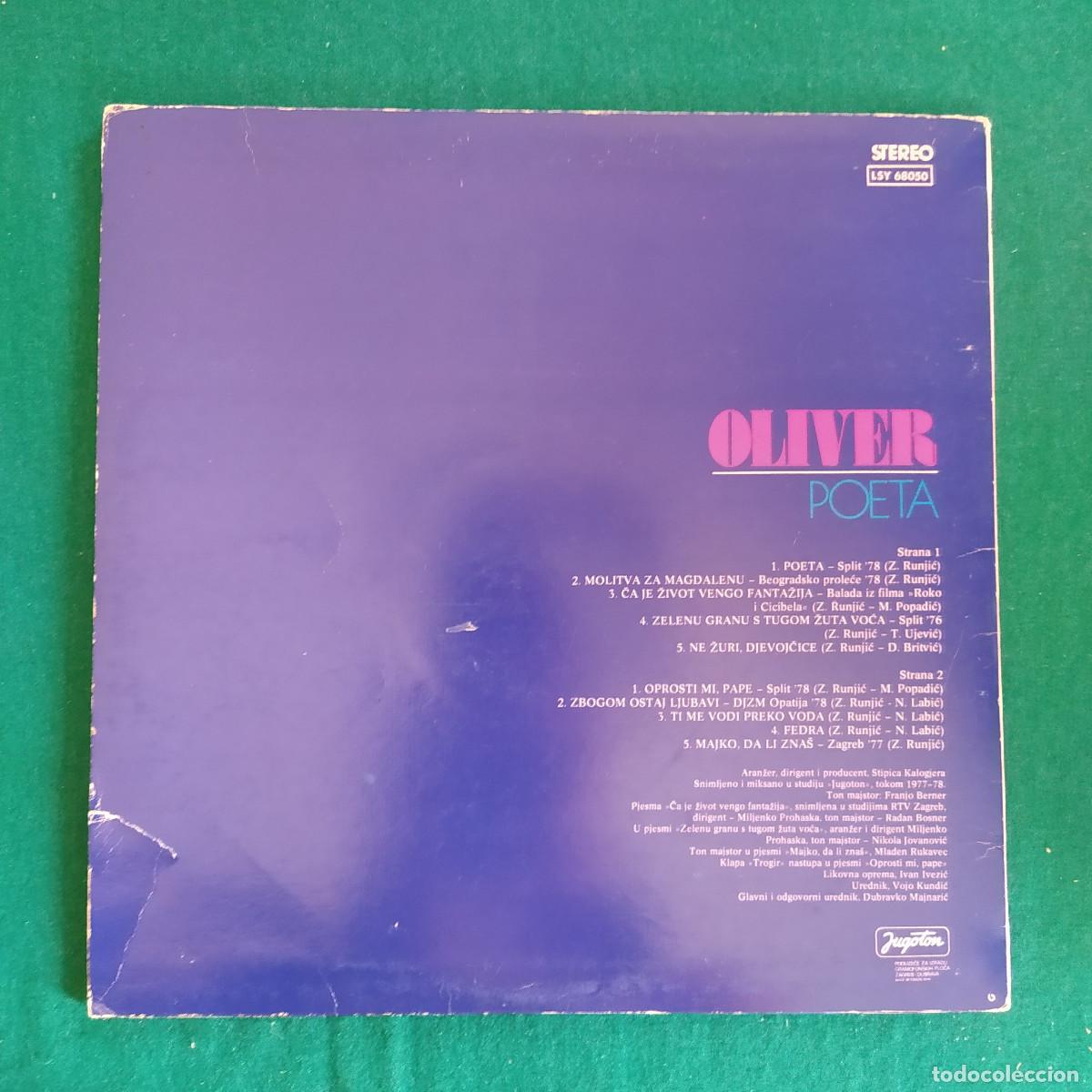 Discos de vinilo: Oliver Dragojević &ndash; Poeta - Foto 2
