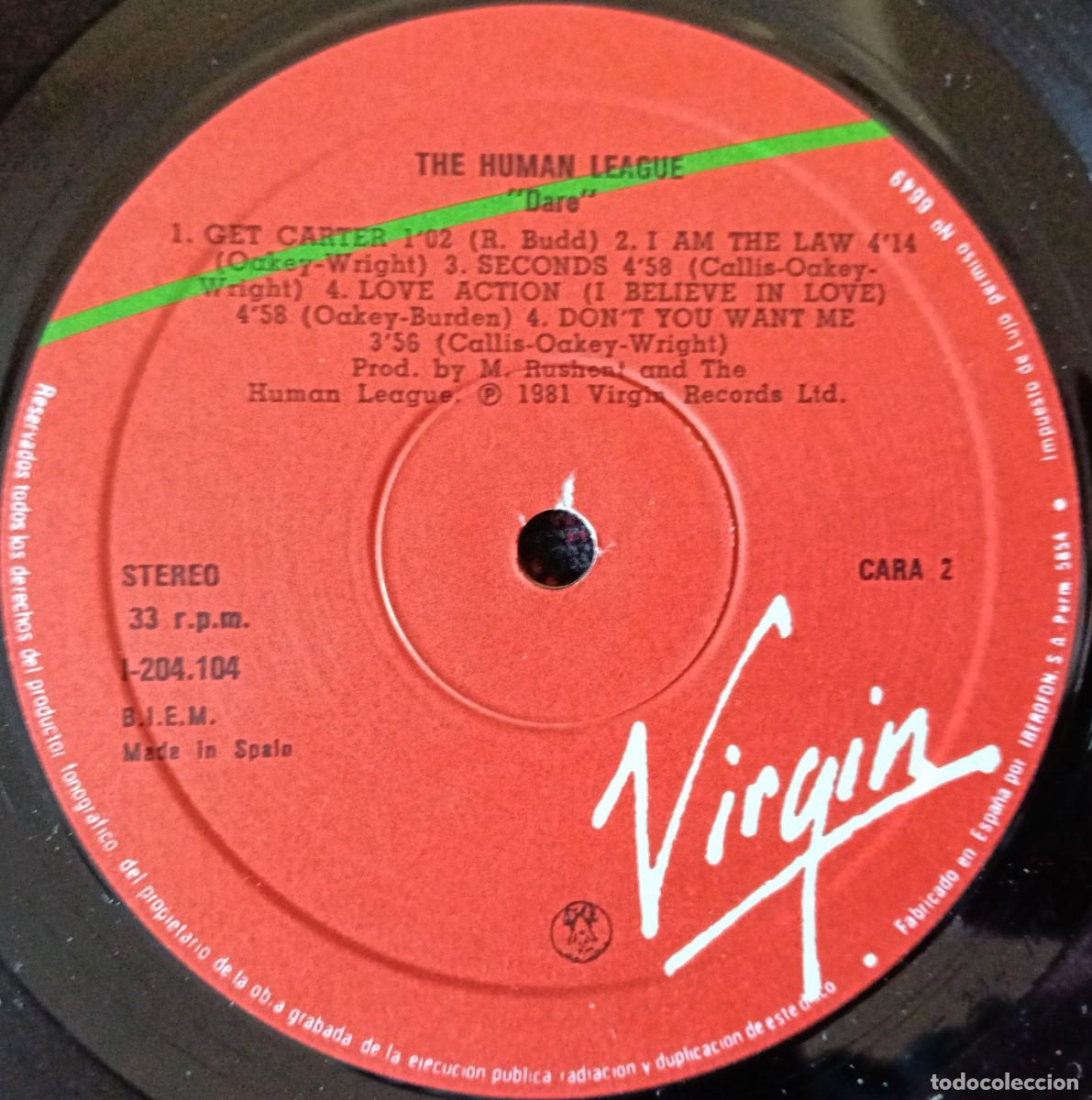 Discos de vinilo: THE HUMAN LEAGUE ** Dare! ** VINILO LP 1981 - Foto 4