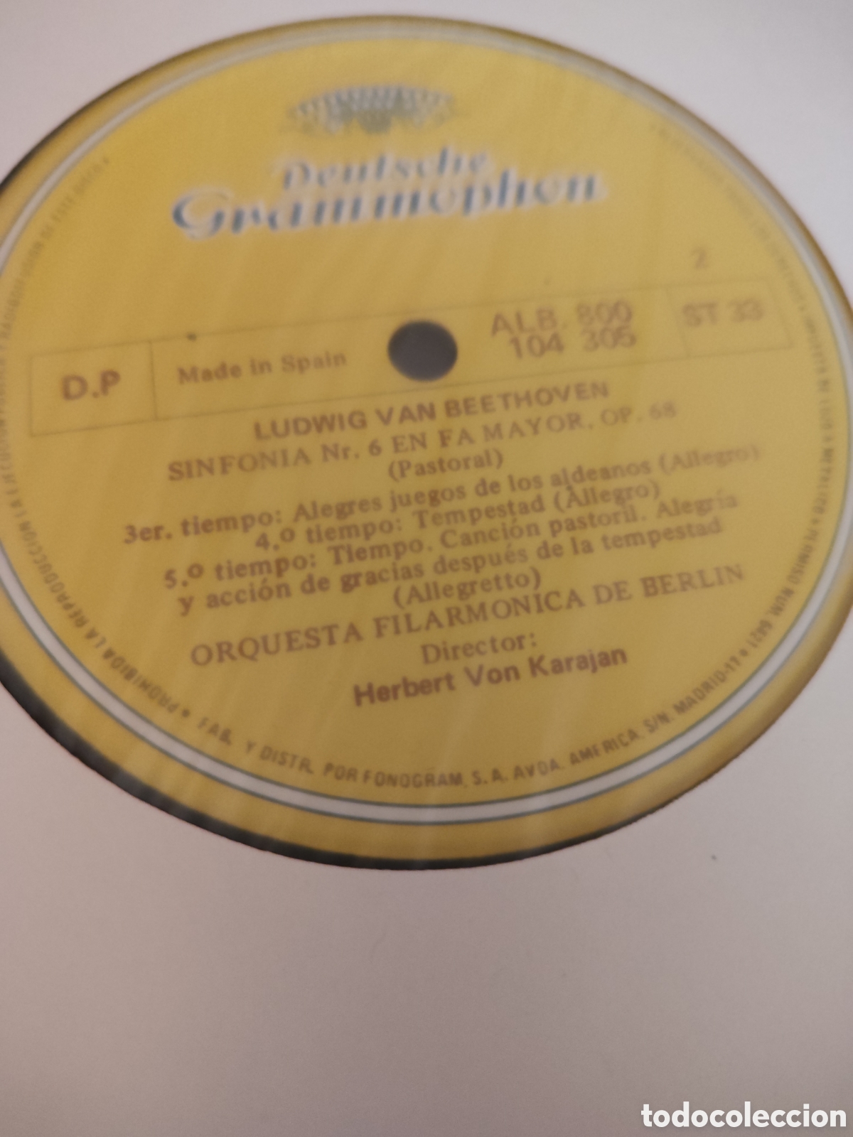 Discos de vinilo: Beethoven Sinfon&iacute;a 6 Herbert von Karajan - Foto 3