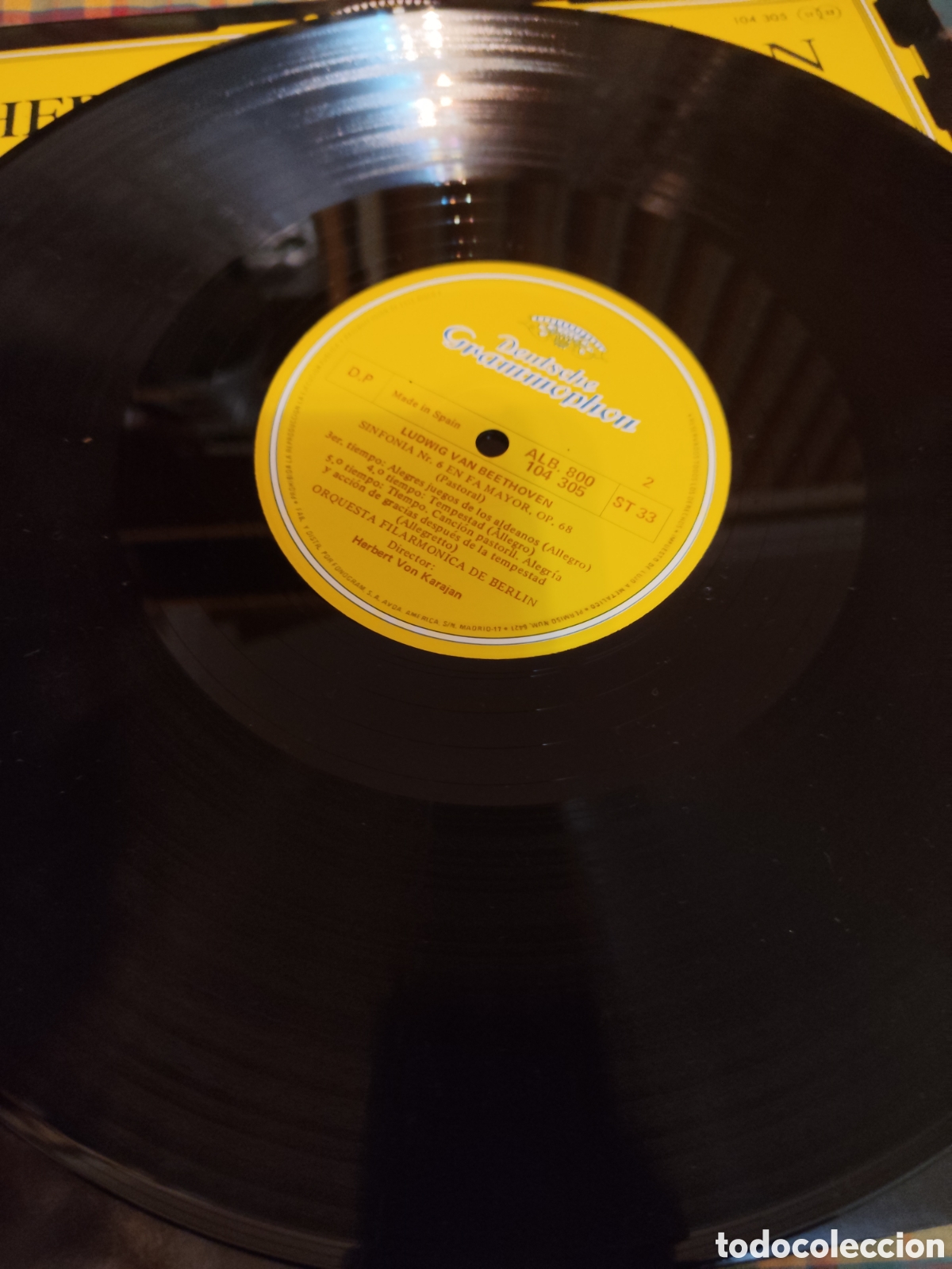 Discos de vinilo: Beethoven Sinfon&iacute;a 6 Herbert von Karajan - Foto 4