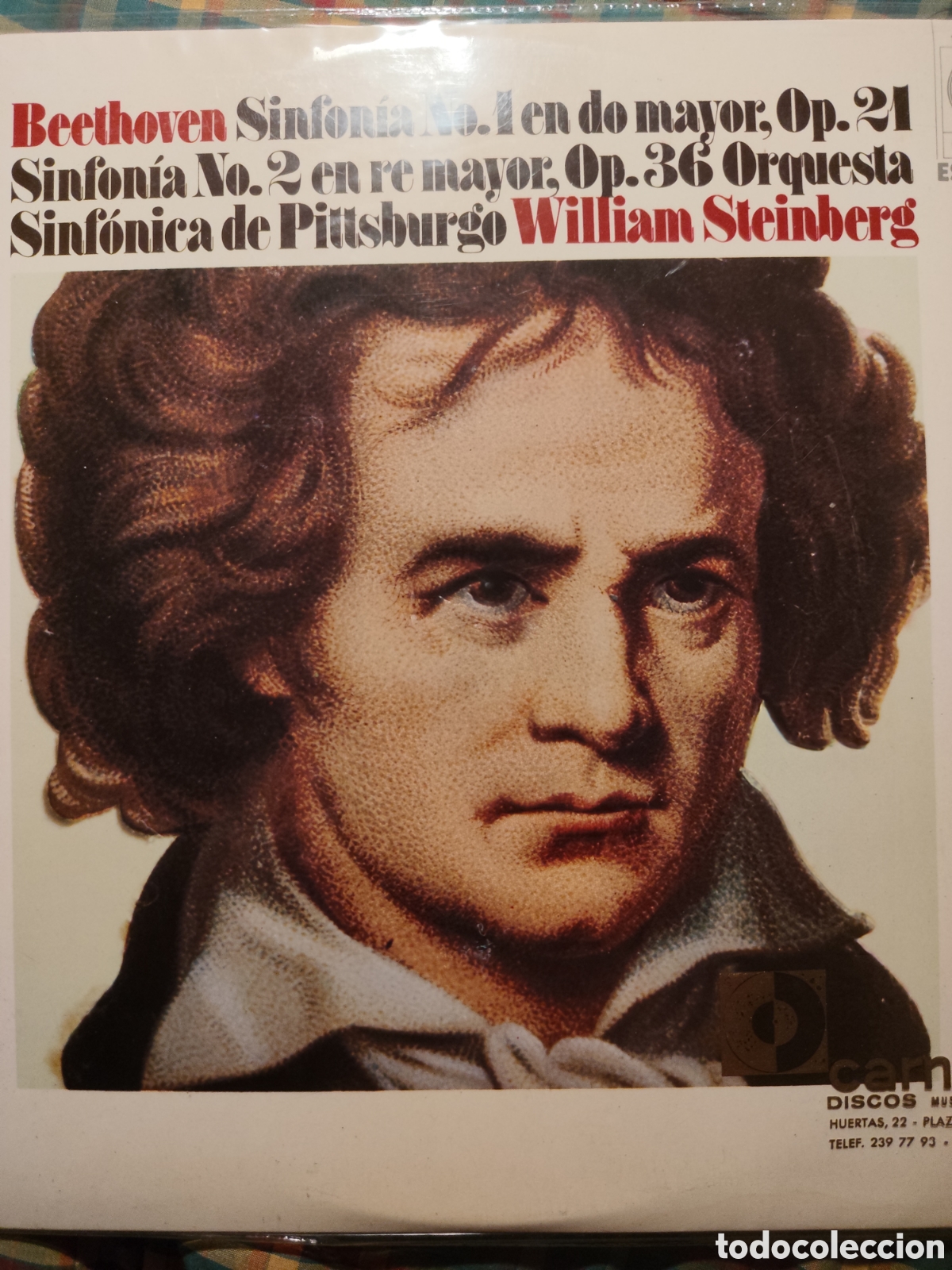 Discos de vinilo: Beethoven Sinfon&iacute;a 1 y 2 - Foto 1