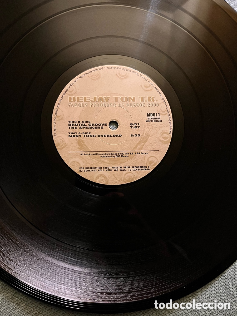 Discos de vinilo: DEEJAY TON T.B. - MAXI 1999 - MANY TONS OVERLOAD - Foto 3