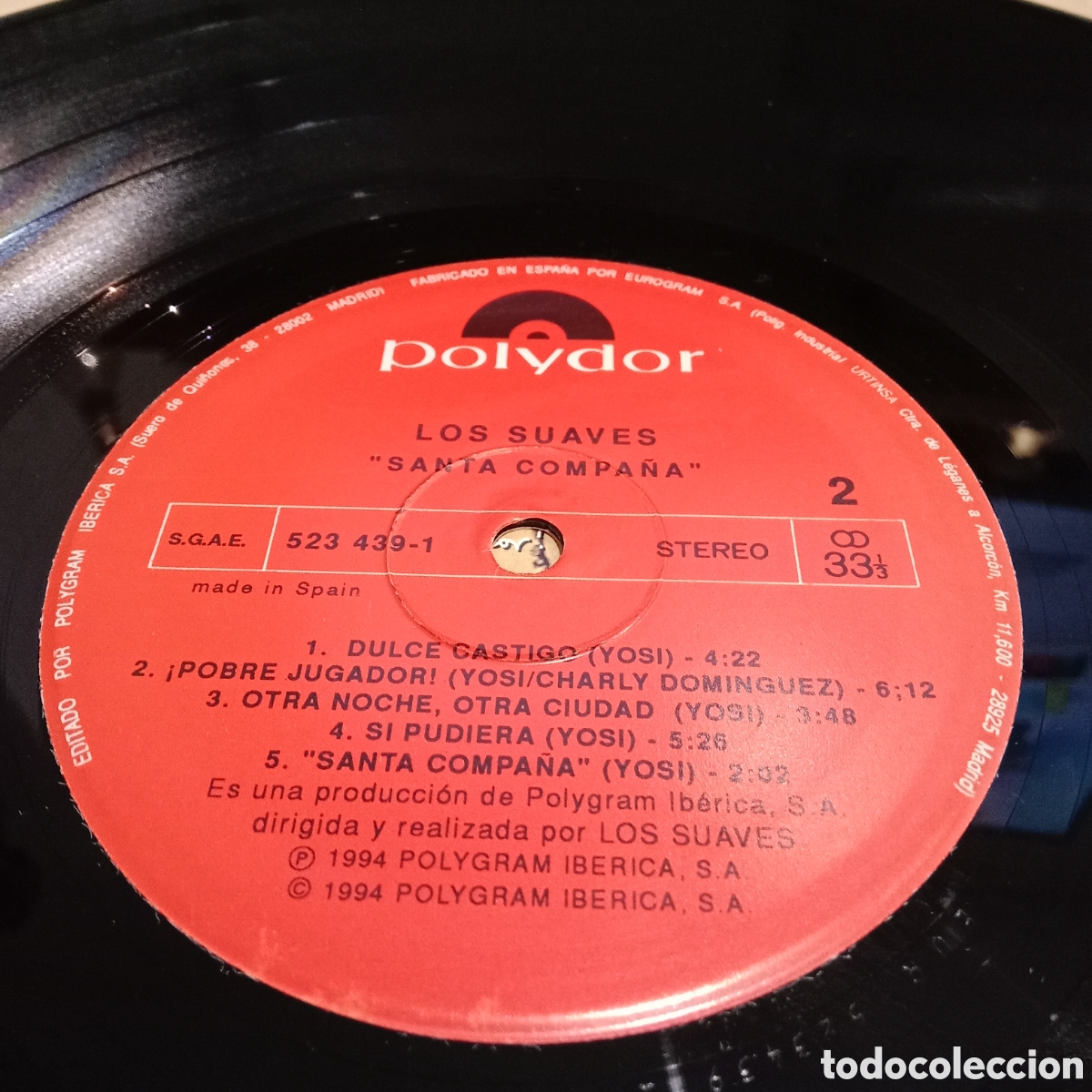 Discos de vinilo: LOS SUAVES - SANTA COMPA&Ntilde;A - LP - Foto 10