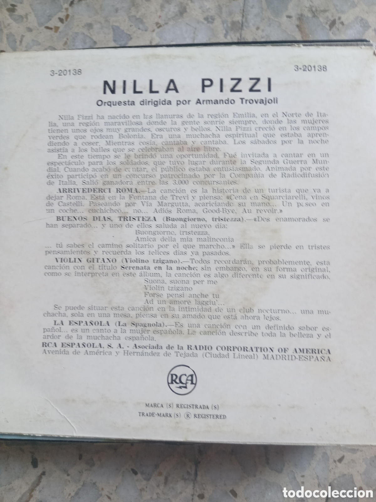 Discos de vinilo: EP ARRIVEDERCI ROMA NILLA PIZZI - Foto 2