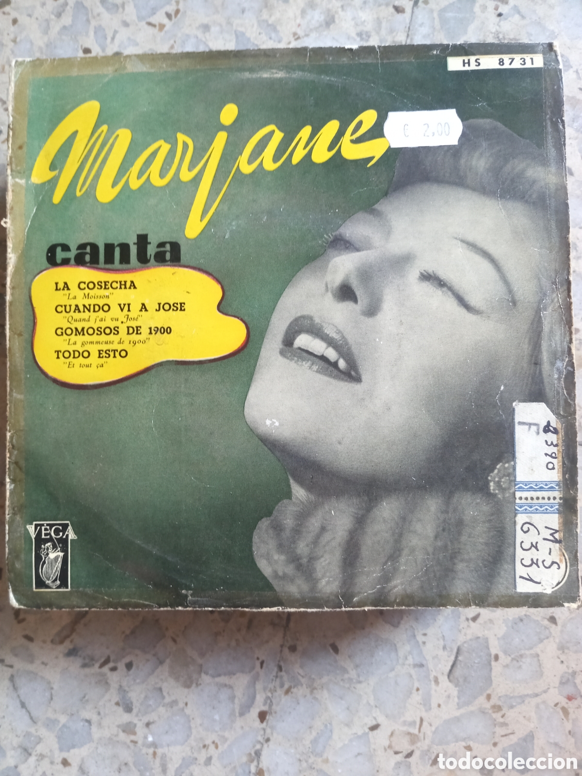 Discos de vinilo: EP MARJANE CANTA LA COSECHA LA MOISSON - Foto 1