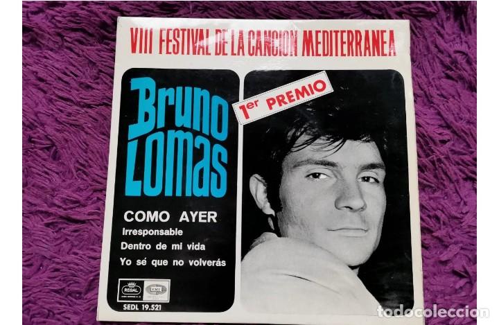 Discos de vinilo: Bruno Lomas. Como ayer. Vinilo 7 &rdquo; EP. - Foto 1