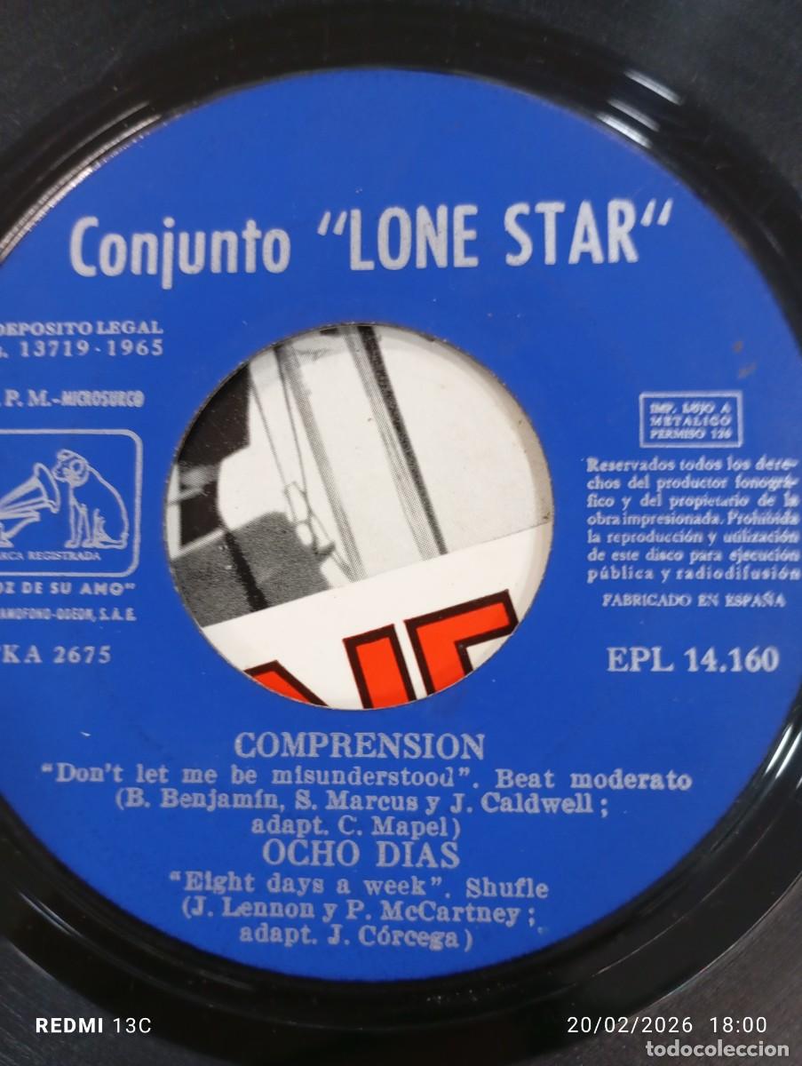 Discos de vinilo: EP CONJUNTO LONE STAR COMPRENSION + 3 CANCIONES - Foto 6