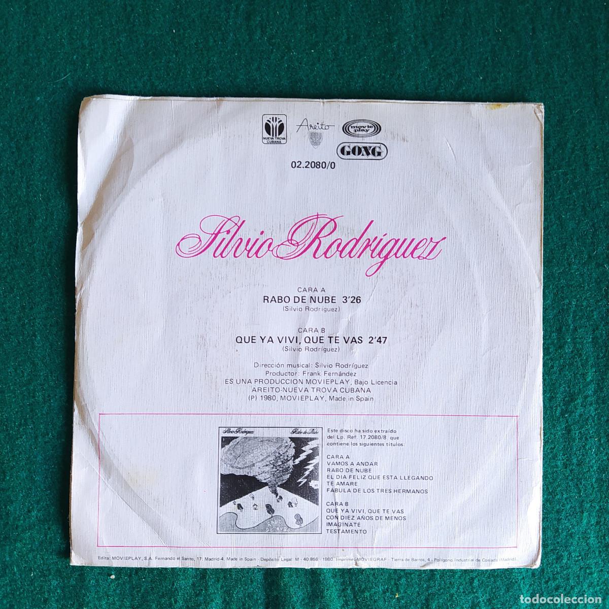 Discos de vinilo: Silvio Rodr&iacute;guez &ndash; Rabo De Nube - Foto 2