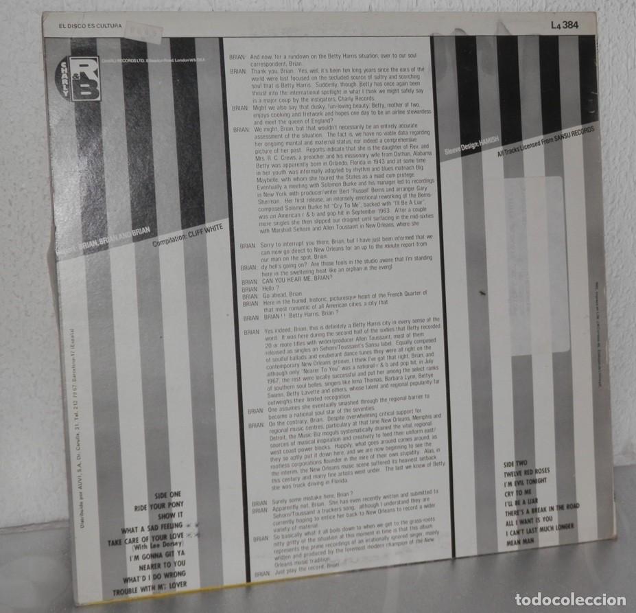 Discos de vinilo: DISCO LP VINILO DE BETTY HARRIS - Foto 2