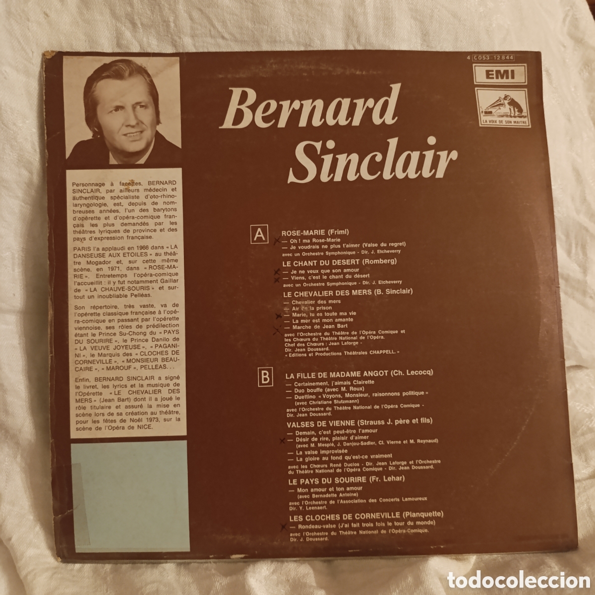 Discos de vinilo: Opera,Bernard Sinclair,&rdquo;A Rendez-vous with Bernard Sinclair&rdquo;.&nbsp;A&ntilde;os 70 - Foto 2