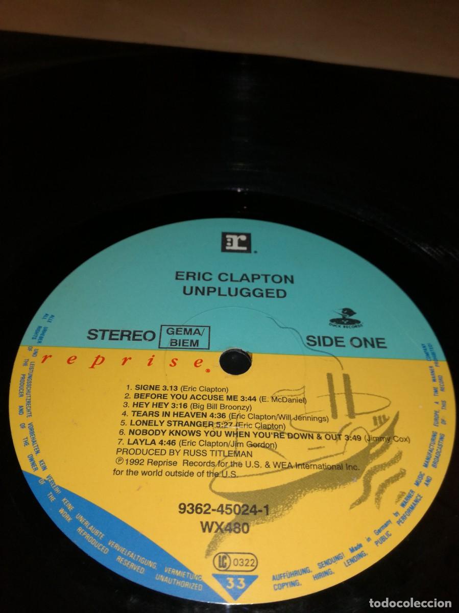 Discos de vinilo: ERIC CLAPTON-UNPLUGGED-GATEFOLD-ORIGINAL 1992 - Foto 4