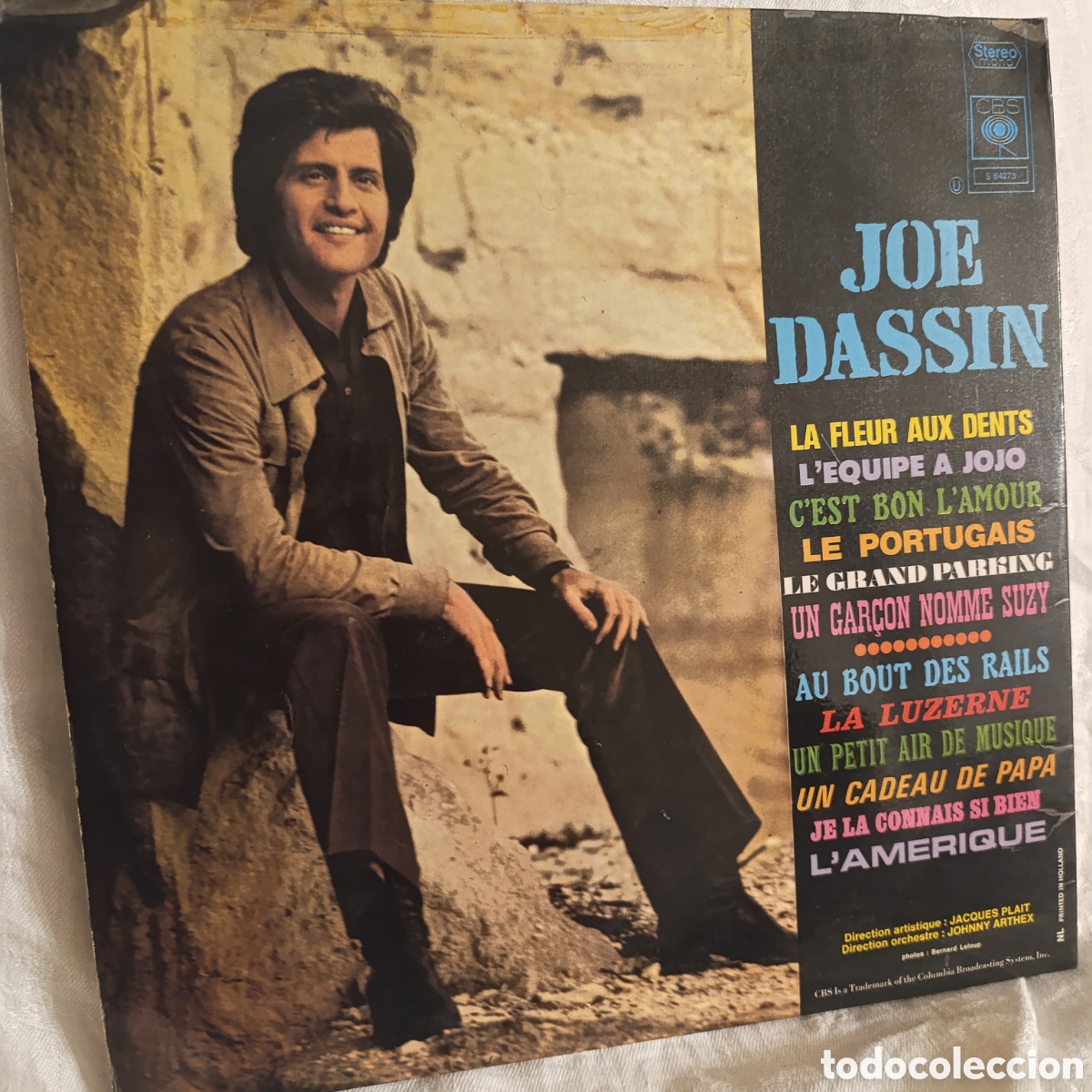 Discos de vinilo: Joe Dassin,&nbsp;&rdquo;La Fleur aux dents&rdquo;.&nbsp;Disco vinilo 1970 - Foto 2