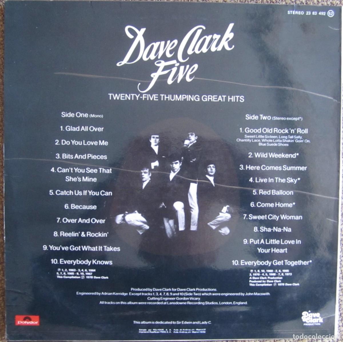 Discos de vinilo: DAVE CLARK FIVE, THE: 25 THUMPING GREAT HITS - Foto 2